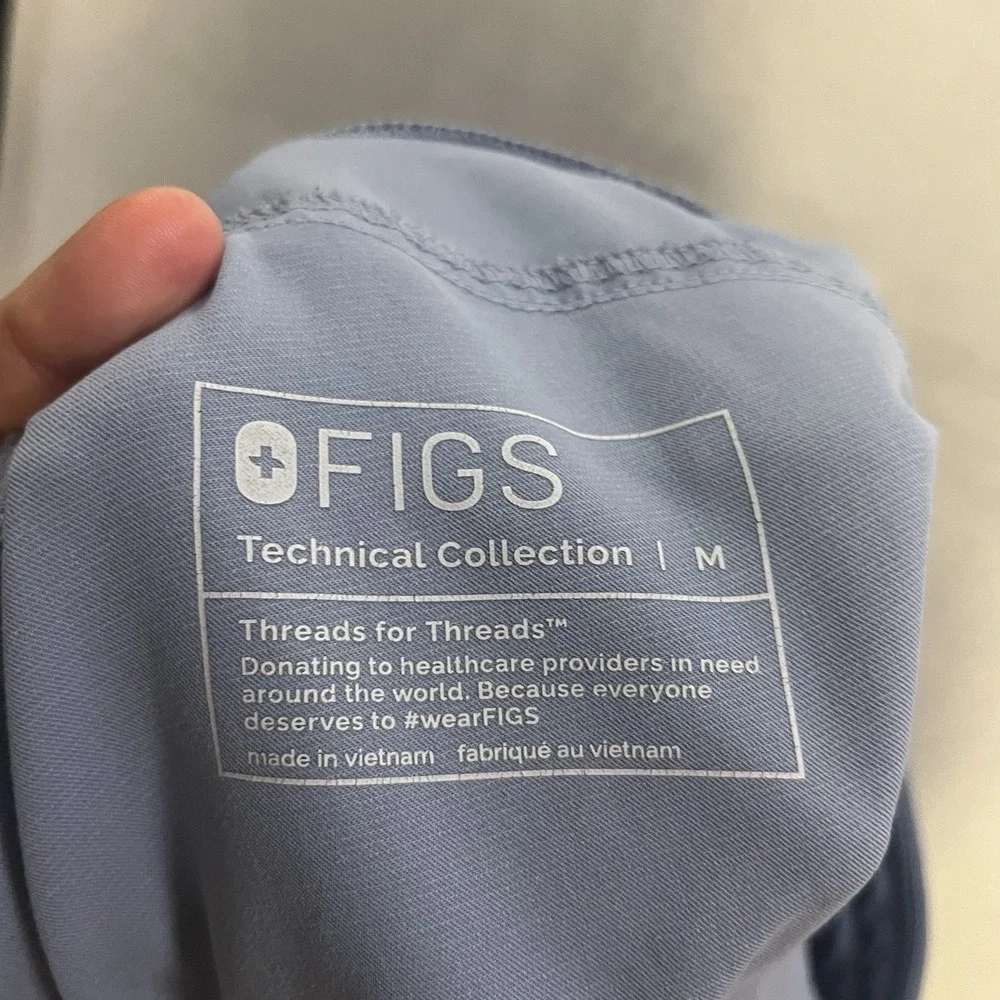 FIGS Kade Cargo Scrub Pants Women's Medium Blue T21004 PO 2320